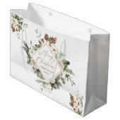 Merry Kerstgroene geometrische lijst Groot Cadeauzakje (Voorkant Gekanteld)