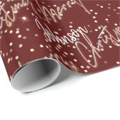 Merry-kerstgulden script van Name Roos Cadeaupapier (Rol Hoek)