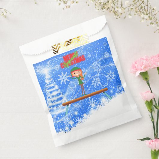Merry Kerstgymnast Elf Bedankzakje (Gezegeld)