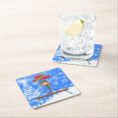 Merry Kerstgymnast Elf Kartonnen Onderzetters (Insitu)