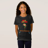 Merry Kerstgymnast Elf T-shirt (Voorkant volledig)