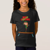 Merry Kerstgymnast Elf T-shirt (Voorkant)