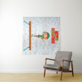 Merry Kerstgymnast Elf Wandkleed (In Situ (horizontaal))