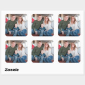 Merry kersthand Lettered Script Photo Sticker (Vel)