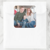 Merry kersthand Lettered Script Photo Sticker (Tas)