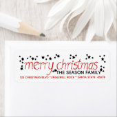 Merry Kersthand Letterig Manuscript Etiket (Insitu)