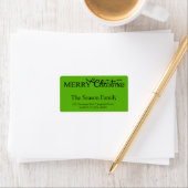Merry Kersthand Letterig Manuscript Etiket (Insitu)