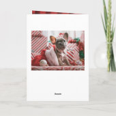 Merry Kersthand Lettering Overlay Feestdagen Kaart (Achterkant)