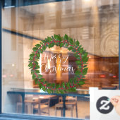 Merry-kersthandgeschreven tekst met ruw venster Cl Raamsticker (Cafe Raam)