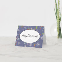 Merry kersthandgetekende bomen Snowflakes Flowers