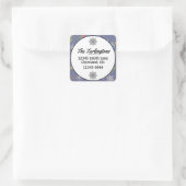 Merry kersthandgetekende Trees retouradres Vierkante Sticker (Tas)