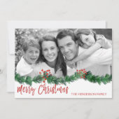 Merry-kersthandschrift met briefkaart voor script (Voorkant)