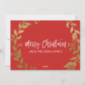 Merry-kersthandschrift met briefkaart voor script (Achterkant)