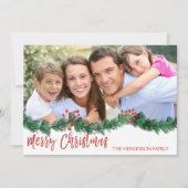 Merry-kersthandschrift met briefkaart voor script (Voorkant)