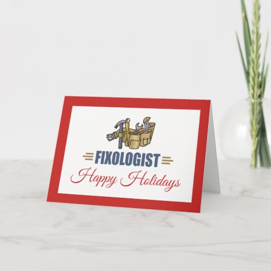 Merry Kersthandyman Feestdagen Kaart (Voorkant)