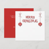 Merry Kersthanging Ornamenten op maat Feestdagenkaart (Voorkant / Achterkant)