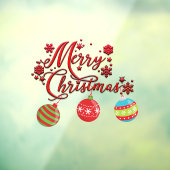 Merry Kersthanging Ornaments Raamsticker (Vel 3)