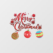 Merry Kersthanging Ornaments Raamsticker (Vel)
