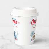 Merry KerstHappy New Scene Papieren Bekers (Rechts)