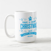 Merry KerstHappy Nieuwjaar Koffiemok (Links)