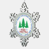 Merry KerstHappy Nieuwjaar Ornament (Rechts)