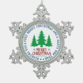 Merry KerstHappy Nieuwjaar Ornament (Voorkant)