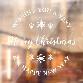 Merry KerstHappy Nieuwjaar Raamsticker