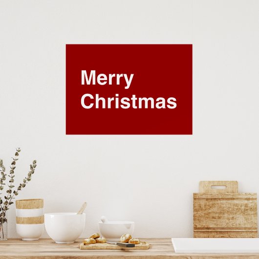 Merry KerstHelvetica Poster (Keuken)