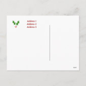 Merry KerstHolly Briefkaart (Achterkant)