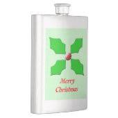 Merry KerstHolly Flasks Heupfles (Rechts)