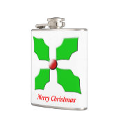 Merry KerstHolly fles Heupfles (Links)