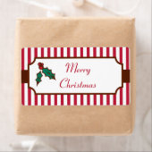 Merry KerstHolly Labels (Insitu)