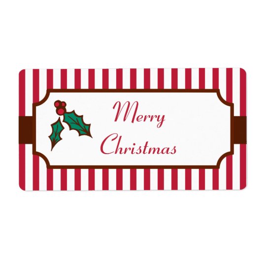 Merry KerstHolly Labels (Voorkant)