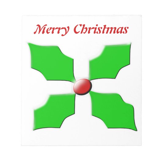 Merry KerstHolly  notebook Notitieblok (Voorkant)