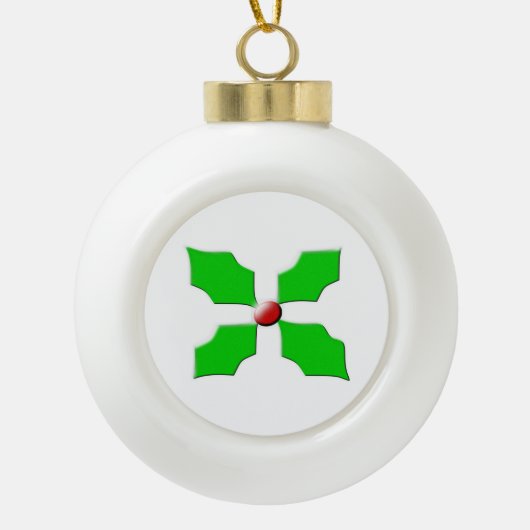 Merry KerstHolly Ornament (Voorkant)