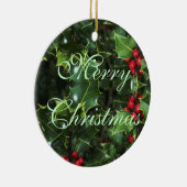 Merry KerstHolly Ornament (Rechts)