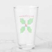 Merry KerstHolly Persoonlijk Glas (Achterkant)