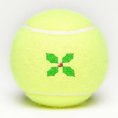 Merry KerstHolly Persoonlijk Tennisballen (Achterkant)