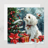 Merry Kersthond Feestdagenkaart (Voorkant / Achterkant)