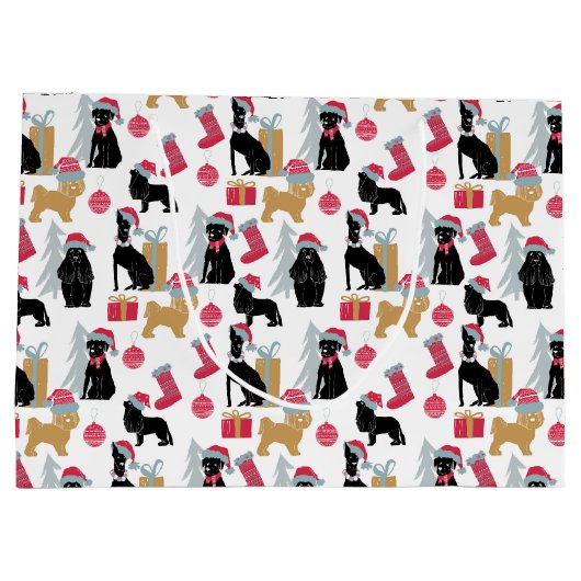 Merry Kersthond Pattern Groot Cadeauzakje (Achterkant)
