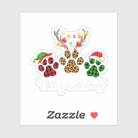 Merry Kersthond Paws Lights Buffalo Pset & Le Sticker (Vel)