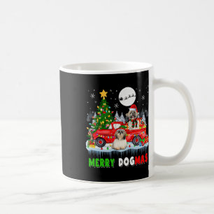Merry Kersthond Santa Elf Shih Tzus On Pickup Koffiemok