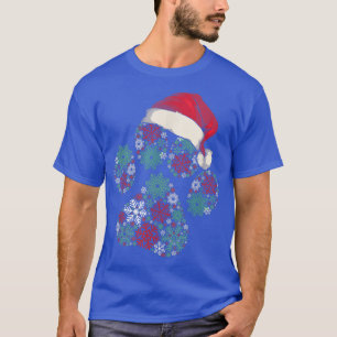 Merry Kersthond werpt lights Santa Hat Snowflak T-shirt