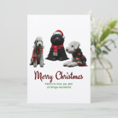 Merry Kersthonden Feestdagenkaart (Staand voorkant)