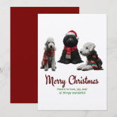 Merry Kersthonden Feestdagenkaart (Voorkant / Achterkant)