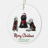 Merry Kersthonden Keramisch Ornament (Links)