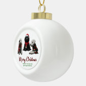 Merry Kersthonden Keramische Bal Ornament (Rechts)