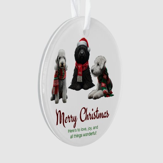 Merry Kersthonden Ornament (voorkant)