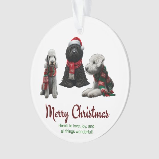 Merry Kersthonden Ornament (voorkant)