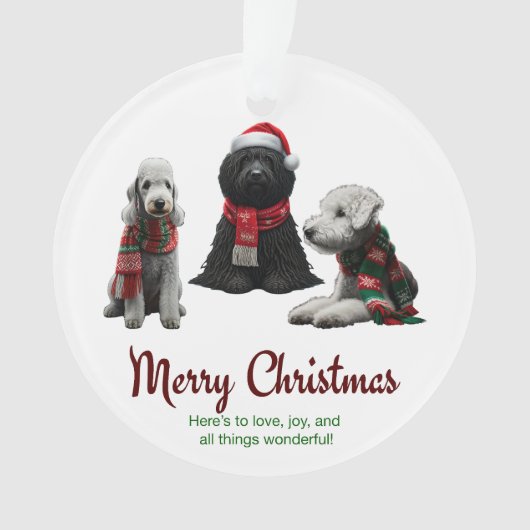 Merry Kersthonden Ornament (voorkant)